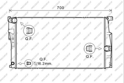 Prasco BM028R006 - Радиатор, охлаждение двигателя avtokuzovplus.com.ua