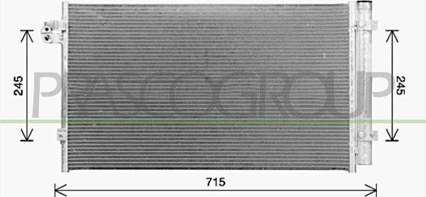 Prasco BM053C001 - Конденсатор, кондиціонер autocars.com.ua