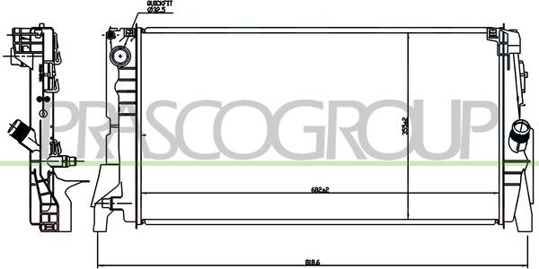 Prasco BM200R005 - Радіатор, охолодження двигуна autocars.com.ua