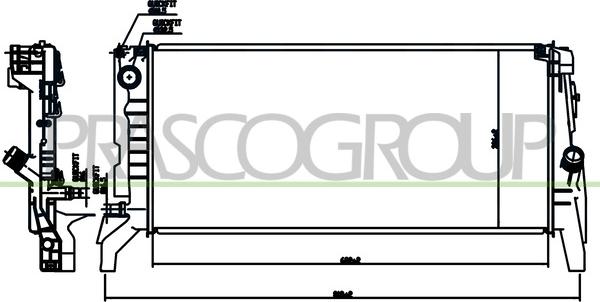 Prasco BM200R007 - Радіатор, охолодження двигуна autocars.com.ua