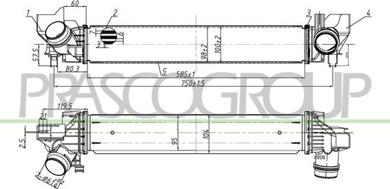 Prasco BM250N001 - Интеркулер autocars.com.ua