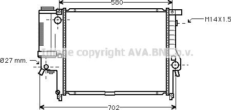 Prasco BW2121 - Радіатор, охолодження двигуна autocars.com.ua