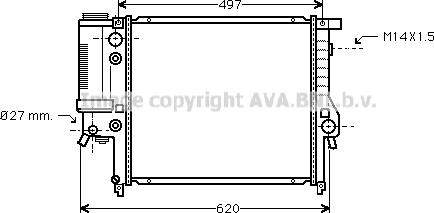 Prasco BW2137 - Радіатор, охолодження двигуна autocars.com.ua