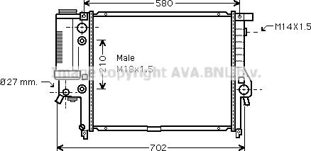 Prasco BW2143 - Радиатор, охлаждение двигателя autodnr.net