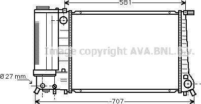 Prasco BW2163 - Радіатор, охолодження двигуна autocars.com.ua