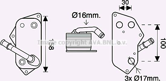 Prasco BW3558 - Масляний радіатор, рухове масло autocars.com.ua