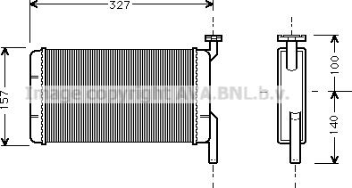 Prasco BW6001 - Теплообмінник, опалення салону autocars.com.ua