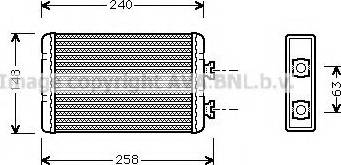 Prasco BW6210 - Теплообмінник, опалення салону autocars.com.ua