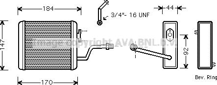 Prasco BW6258 - Теплообмінник, опалення салону autocars.com.ua