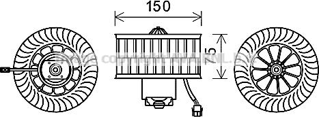 Prasco BW8485 - Електродвигун, вентиляція салону autocars.com.ua