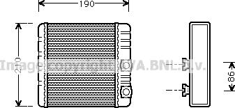 Prasco BWA6211 - Теплообменник, отопление салона avtokuzovplus.com.ua