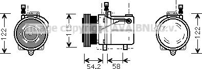 Prasco BWAK059 - Компрессор кондиционера avtokuzovplus.com.ua