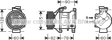 Prasco BWAK316 - Компрессор кондиционера autodnr.net