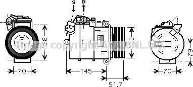 Prasco BWK329 - Компрессор кондиционера avtokuzovplus.com.ua