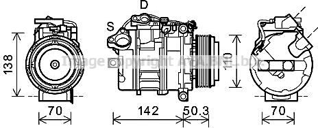 Prasco BWAK428 - Компресор, кондиціонер autocars.com.ua