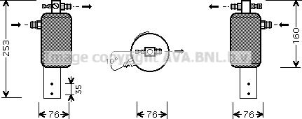 Prasco BWD079 - Осушувач, кондиціонер autocars.com.ua