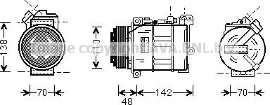 Prasco BWK015 - Компрессор кондиционера avtokuzovplus.com.ua