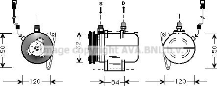 Prasco BWK045 - Компресор, кондиціонер autocars.com.ua