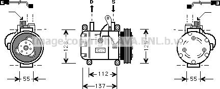 Prasco BWK050 - Компрессор кондиционера autodnr.net