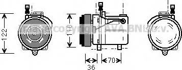 Prasco BWK060 - Компресор, кондиціонер autocars.com.ua