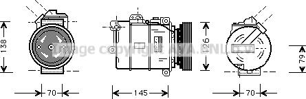 Prasco BWK064 - Компрессор кондиционера avtokuzovplus.com.ua