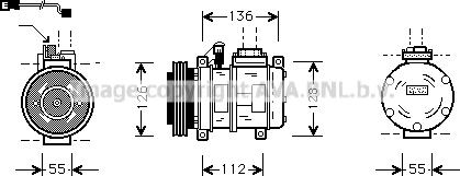 Prasco BWK228 - Компрессор кондиционера autodnr.net