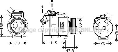 Prasco BWK331 - Компрессор кондиционера avtokuzovplus.com.ua