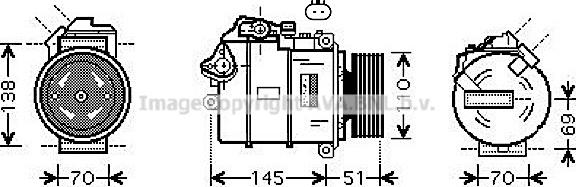 Prasco BWK384 - Компрессор кондиционера avtokuzovplus.com.ua