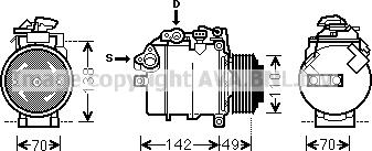 Prasco BWK387 - Компрессор кондиционера avtokuzovplus.com.ua