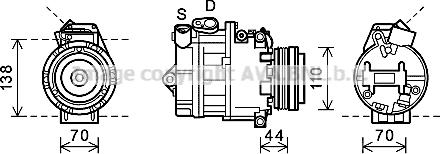 Prasco BWK407 - Компрессор кондиционера avtokuzovplus.com.ua