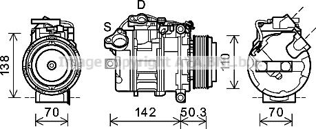 Prasco BWK428 - Компресор, кондиціонер autocars.com.ua