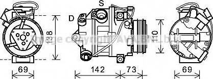 Prasco BWK452 - Компрессор кондиционера autodnr.net