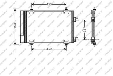 Prasco CI424C001 - Конденсатор кондиционера avtokuzovplus.com.ua