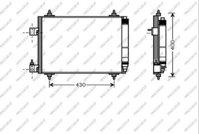 Prasco CI522C002 - Конденсатор кондиционера avtokuzovplus.com.ua