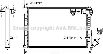 Prasco CN2101 - Радиатор, охлаждение двигателя autodnr.net