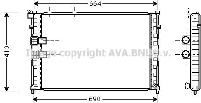 Prasco CN2132 - Радіатор, охолодження двигуна autocars.com.ua