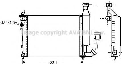 Prasco CN2149 - Радиатор, охлаждение двигателя avtokuzovplus.com.ua