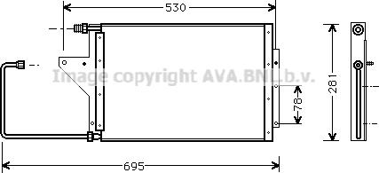 Prasco CN5095 - Конденсатор, кондиціонер autocars.com.ua