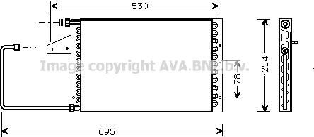 Prasco CN5098 - Конденсатор, кондиціонер autocars.com.ua