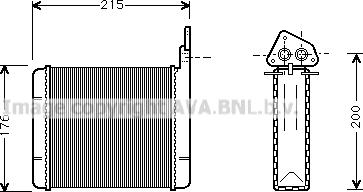 Prasco CN6025 - Теплообмінник, опалення салону autocars.com.ua