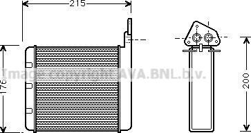Prasco CN6052 - Теплообмінник, опалення салону autocars.com.ua