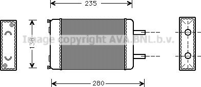 Prasco CN6053 - Теплообмінник, опалення салону autocars.com.ua
