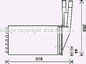 Prasco CN6313 - Теплообменник, отопление салона avtokuzovplus.com.ua