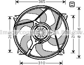 Prasco CN7531 - Вентилятор, охолодження двигуна autocars.com.ua