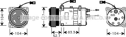 Prasco CNAK222 - Компрессор кондиционера avtokuzovplus.com.ua