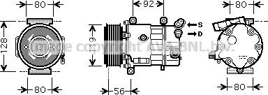 Prasco CNAK255 - Компресор, кондиціонер autocars.com.ua