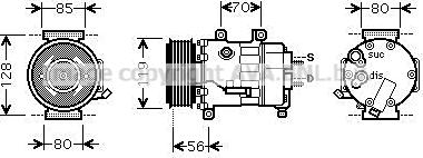 Prasco CNAK256 - Компресор, кондиціонер autocars.com.ua