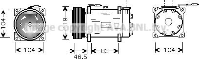 Prasco CNK160 - Компрессор кондиционера avtokuzovplus.com.ua