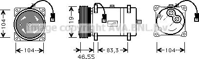 Prasco CNK161 - Компресор, кондиціонер autocars.com.ua