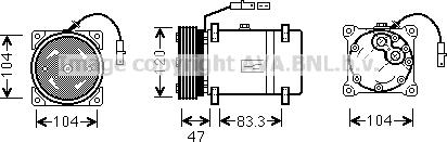 Prasco CNK178 - Компрессор кондиционера avtokuzovplus.com.ua